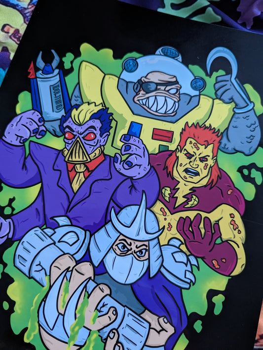 VHS Villains A4 Print - pollution