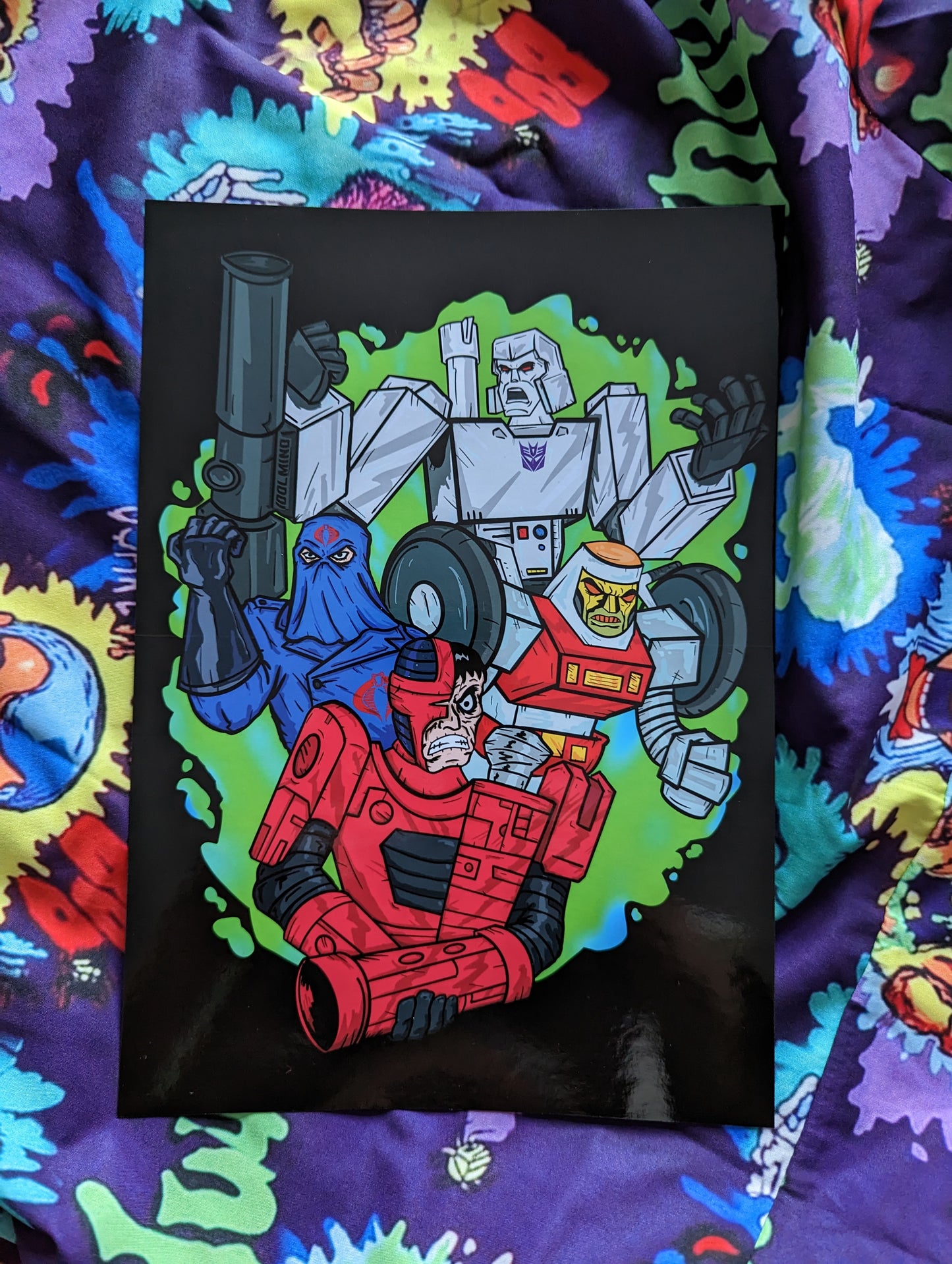 VHS Villains A4 Print - robots