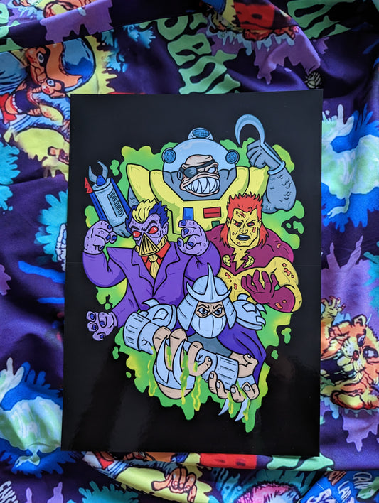 VHS Villains A4 Print - pollution