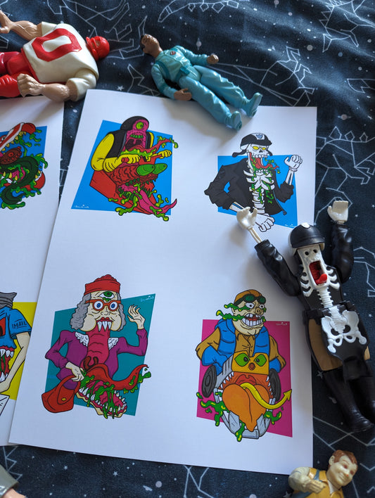 Ghostbusters Haunted Humans A4 Print Set