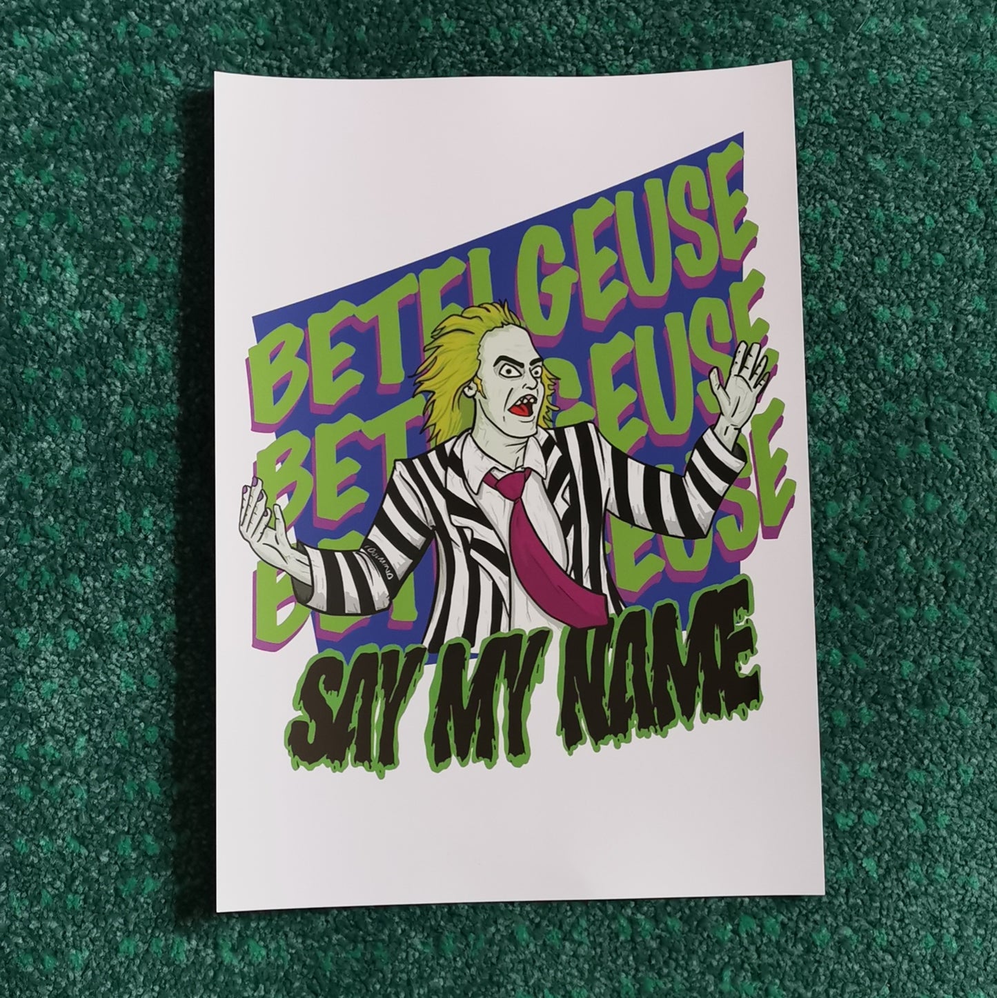 Beetlejuice Say My Name A4 print